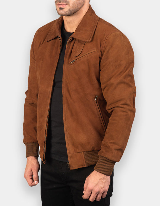 Biker Style Suede Jacket for Men